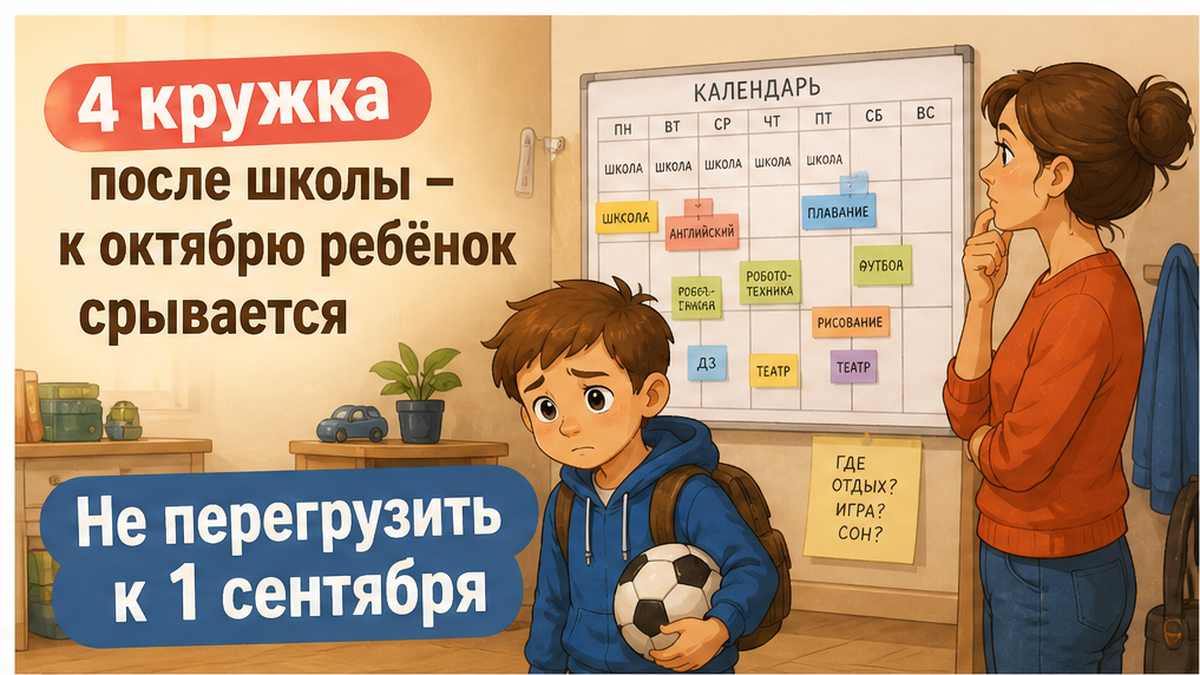 Расписание кружков и школа: как не перегрузить ребёнка к 1 сентября