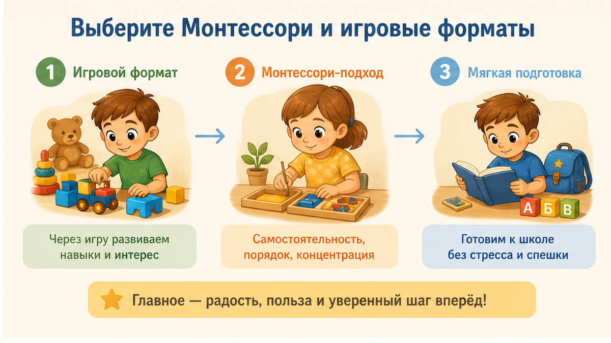 Схема игровых форматов подготовки к школе
