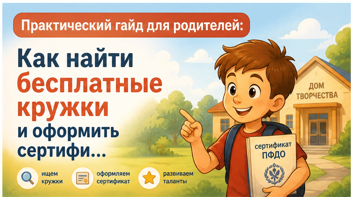 Как найти бесплатные кружки и оформить сертификат ПФДО