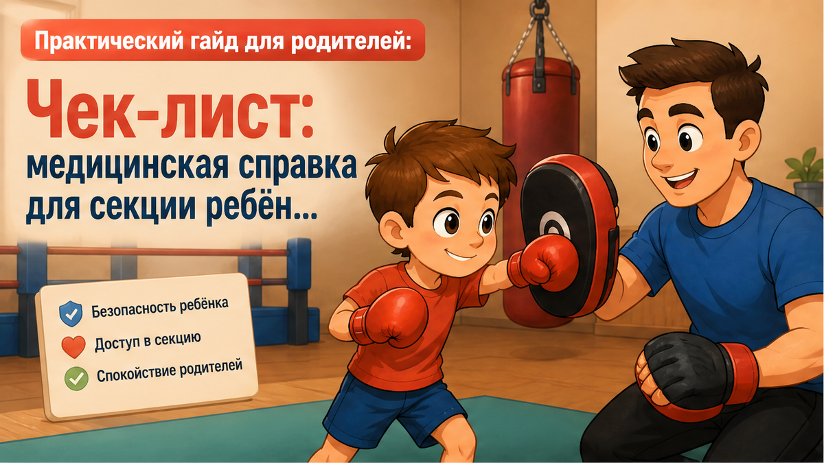 Чек-лист: медицинская справка для секции ребёнку