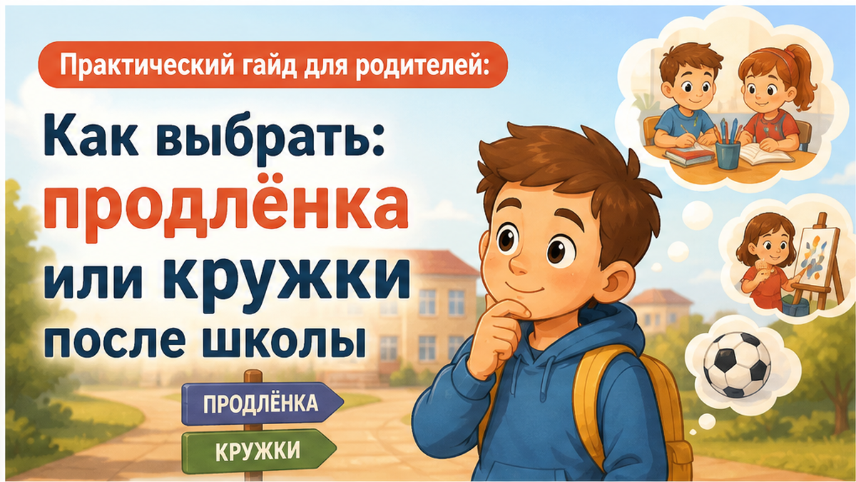 Продлёнка или кружки после школы: как выбрать формат по задаче дня