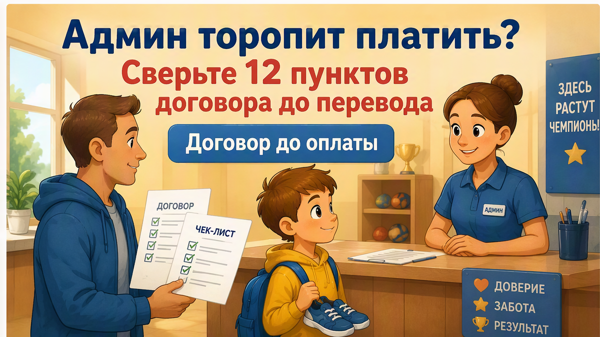 Чек-лист договора с детской секцией перед оплатой