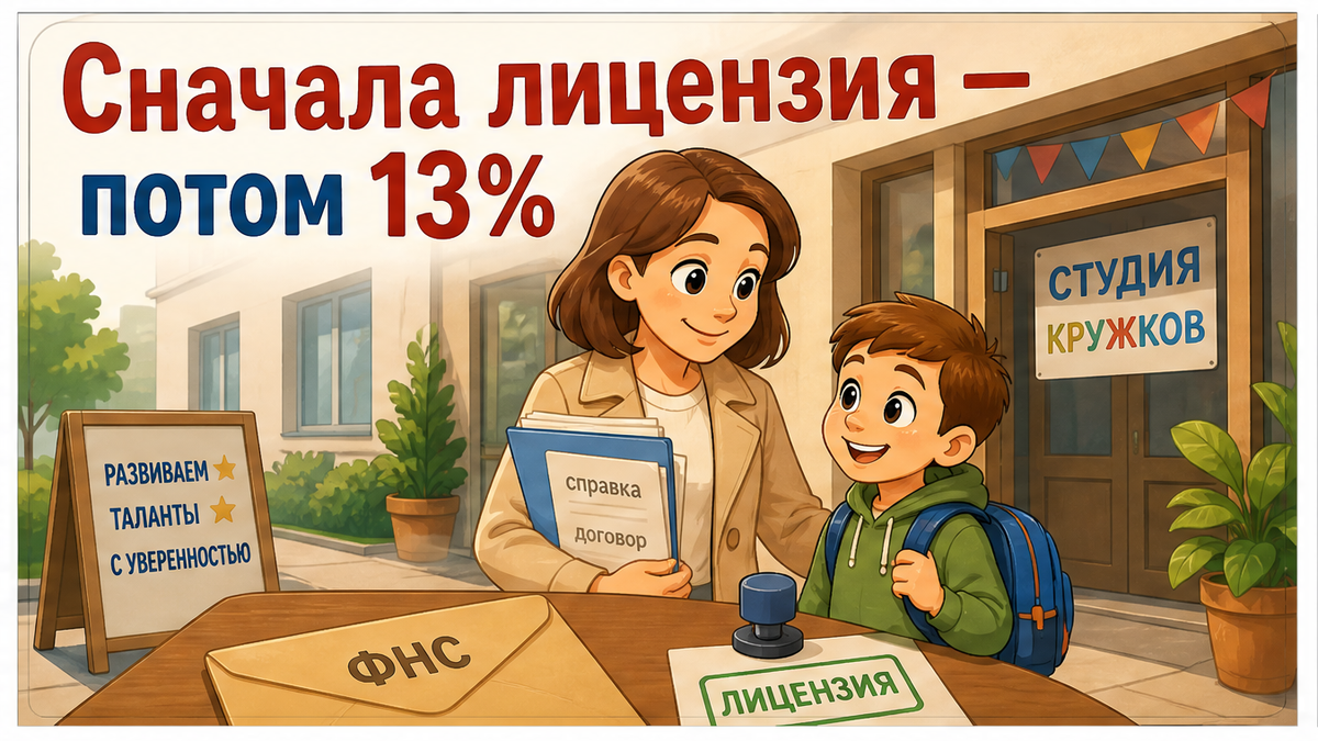 Как получить налоговый вычет за кружки ребёнка: лицензия, справка, ЛК ФНС