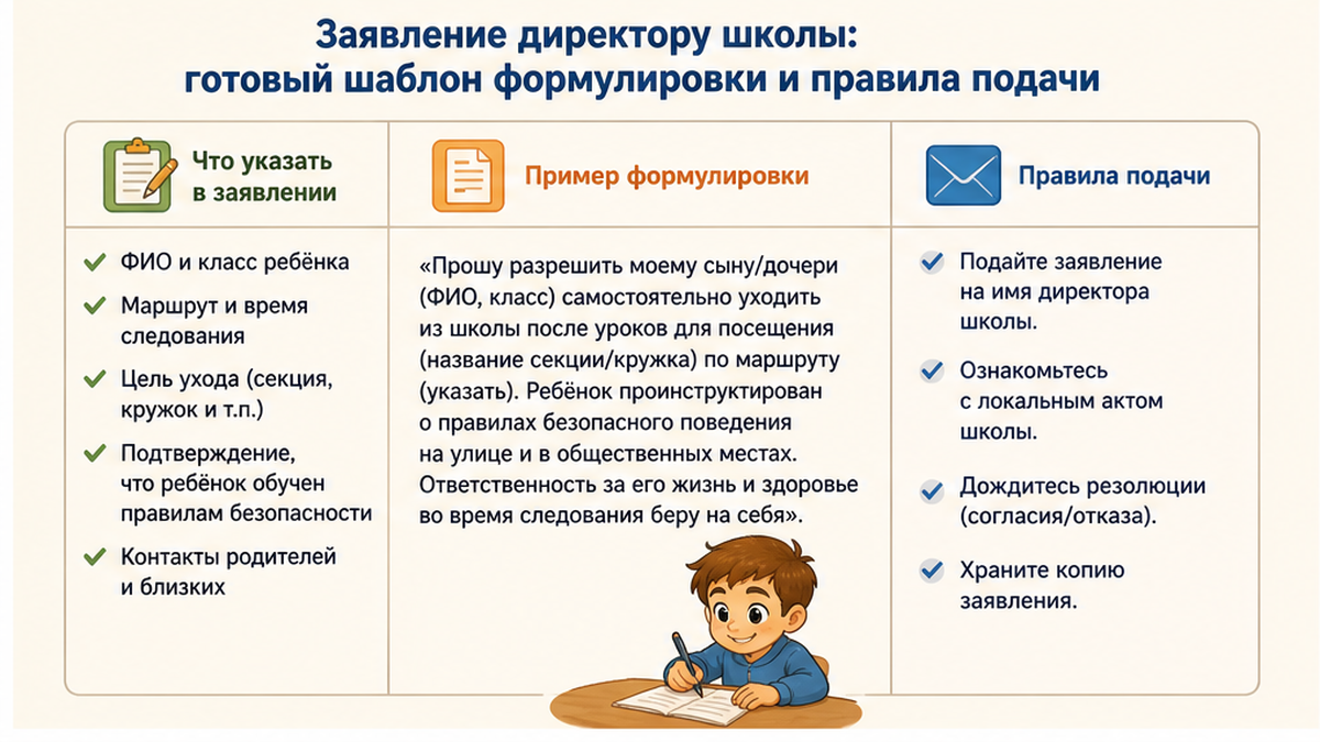 Сравнение направлений: Заявление директору школы: готовый шаблон формулировки и правила подачи